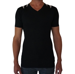Herr  Hållnings T-shirt med ärm - svart str. XS - 3XL+